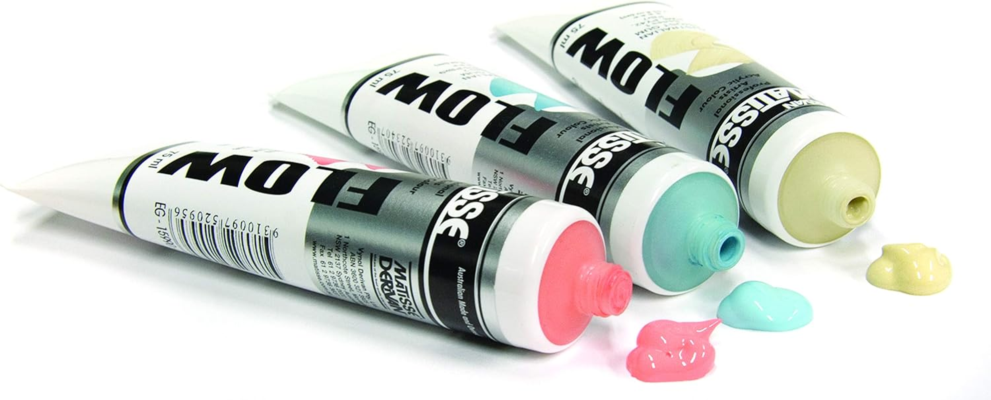 Derivan Matisse Flow Professional Artists Acrylic Colour 75 Ml, Australian Yellow Green image number 6