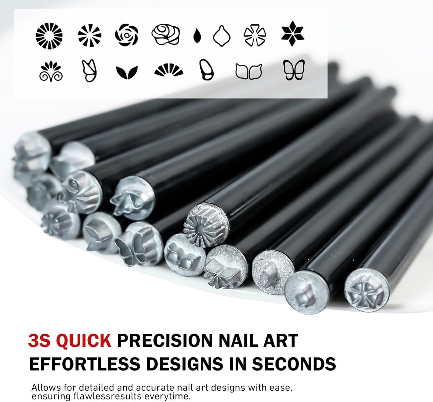 Nail Stamp | Nail Stamping Pen - Design Tools with Different Patterns Doodles Kit Professional Manicure Equipment for Women, Girls, Beginners image number 3