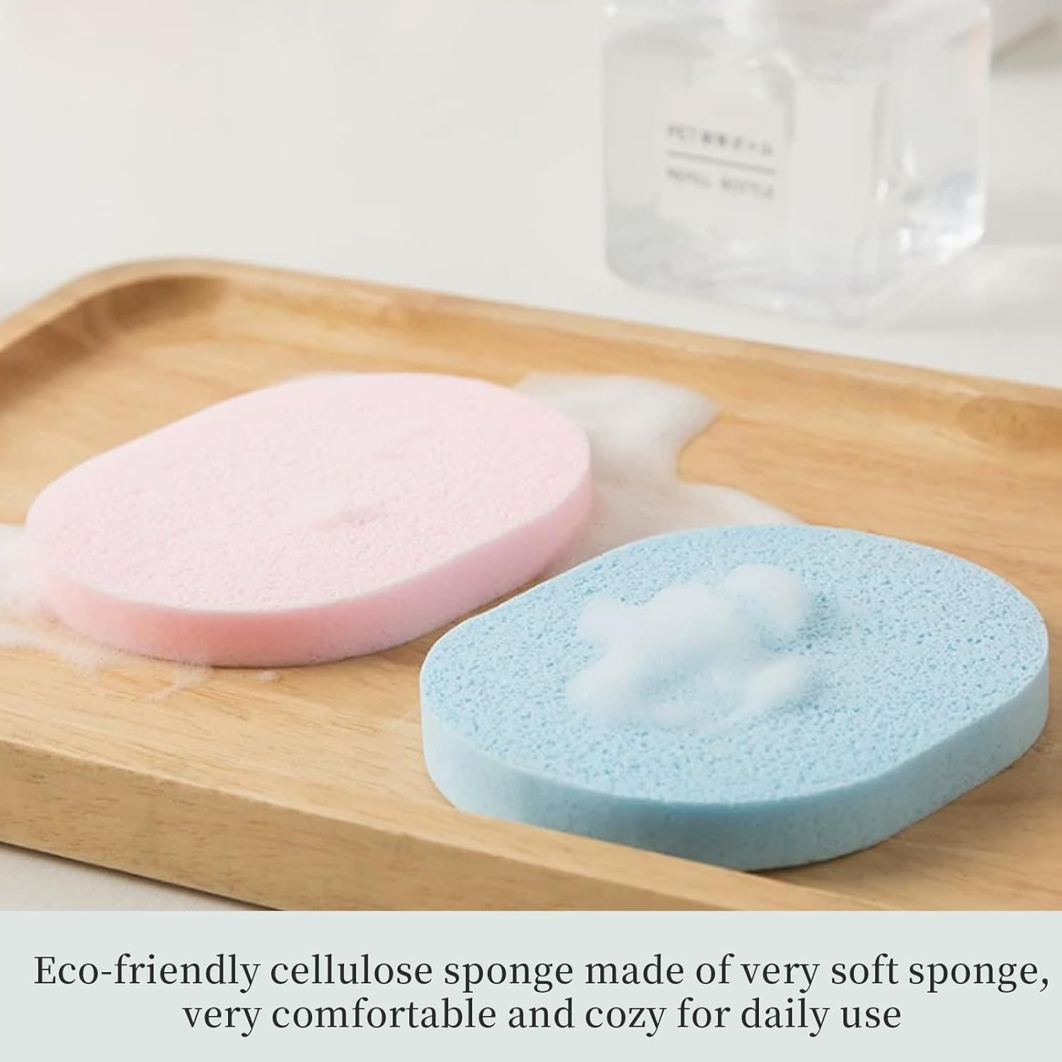 Cleansing Cellulose Sponge Face Wash Makeup Buffer Remover Facial Sponge 6Pcs（Random Color） image number 3