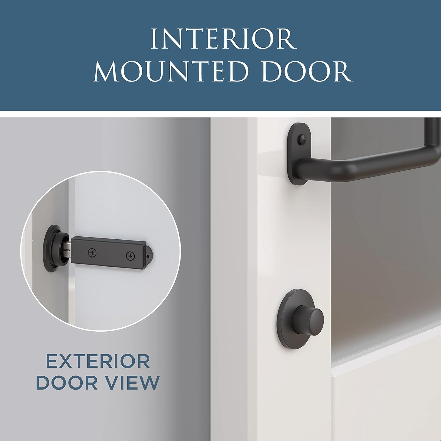 National Hardware N700-150 Barn Door Lock, 5" X 1-1/4" X 3/4", Matte Black image number 5