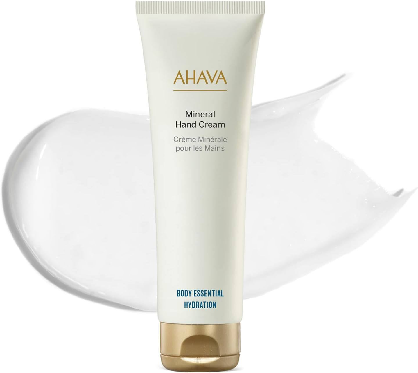 AHAVA Dead Sea Water Mineral Hand Cream - Hand Moisturizer for Dry Cracked Hands, Light & Fast Absorbing, Enriched with Exclusive Blend Osmoter, Smoothing Witch Hazel & Soothing Allantoin, 3.4 Fl.Oz
