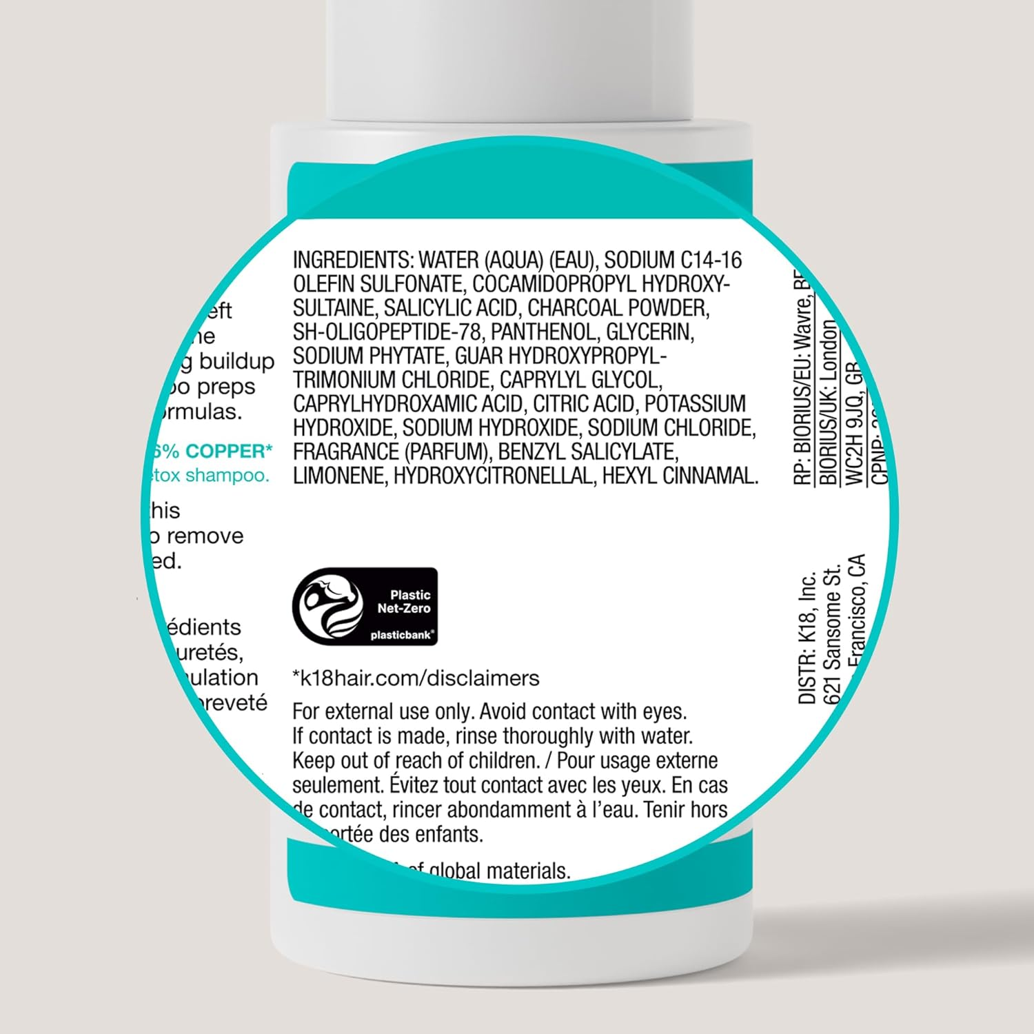 K18 Hair Biomimetic Hairscience Peptide Prep Detox Shampoo 250 Ml image number 1
