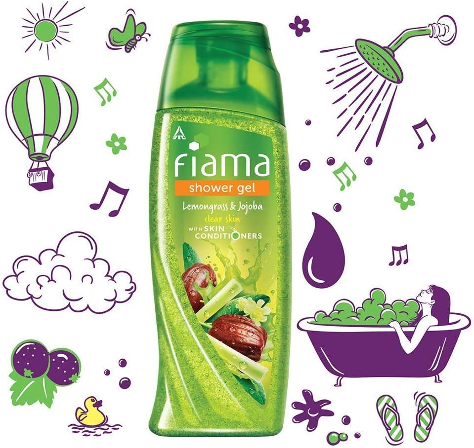 Fiama Lemongrass and Jojoba Gentle Exfoliation Shower Gel, 250 Ml (Pack of 3)