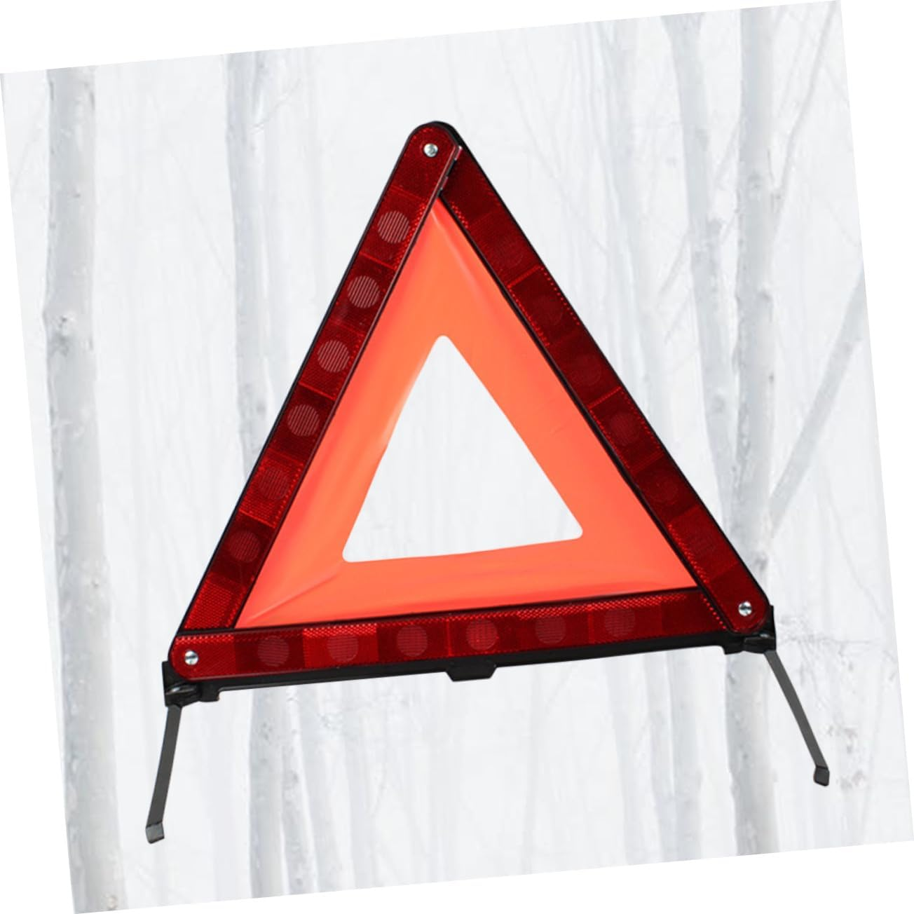 Ciieeo Red Reflective Triangle Warning Sign Road Safety Emergency Triangle for Vehicles Car Roadside Use image number 5