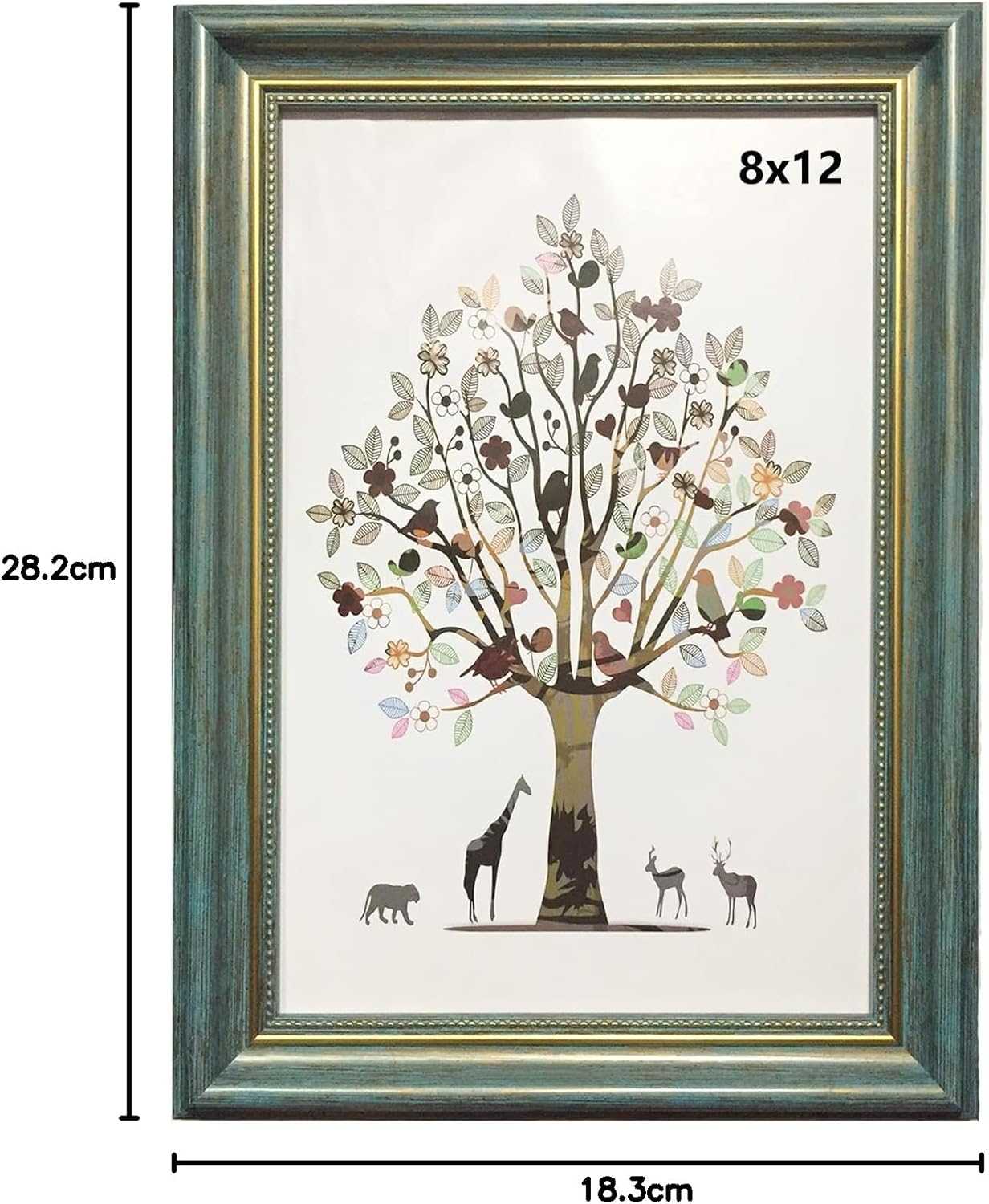 FRAMEWOLD 8X12 Picture Frames Blue.Front Opening 7.2X11.2. (20X30 Cm Picture Frame).Plastic Panel Not Glass. Imitation Wood Grain.Table Top Display and Wall Mounting.Carton Packaging.&hellip; image number 4