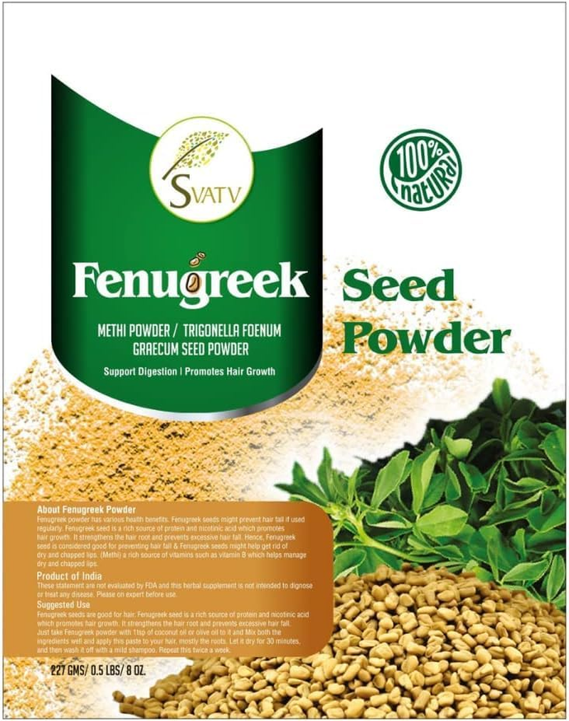 SVATV Fenugreek Seed Powder (Trigonella Foenum-Graecum) - 227G, 0.5 Lbs, 8 Ounces image number 4