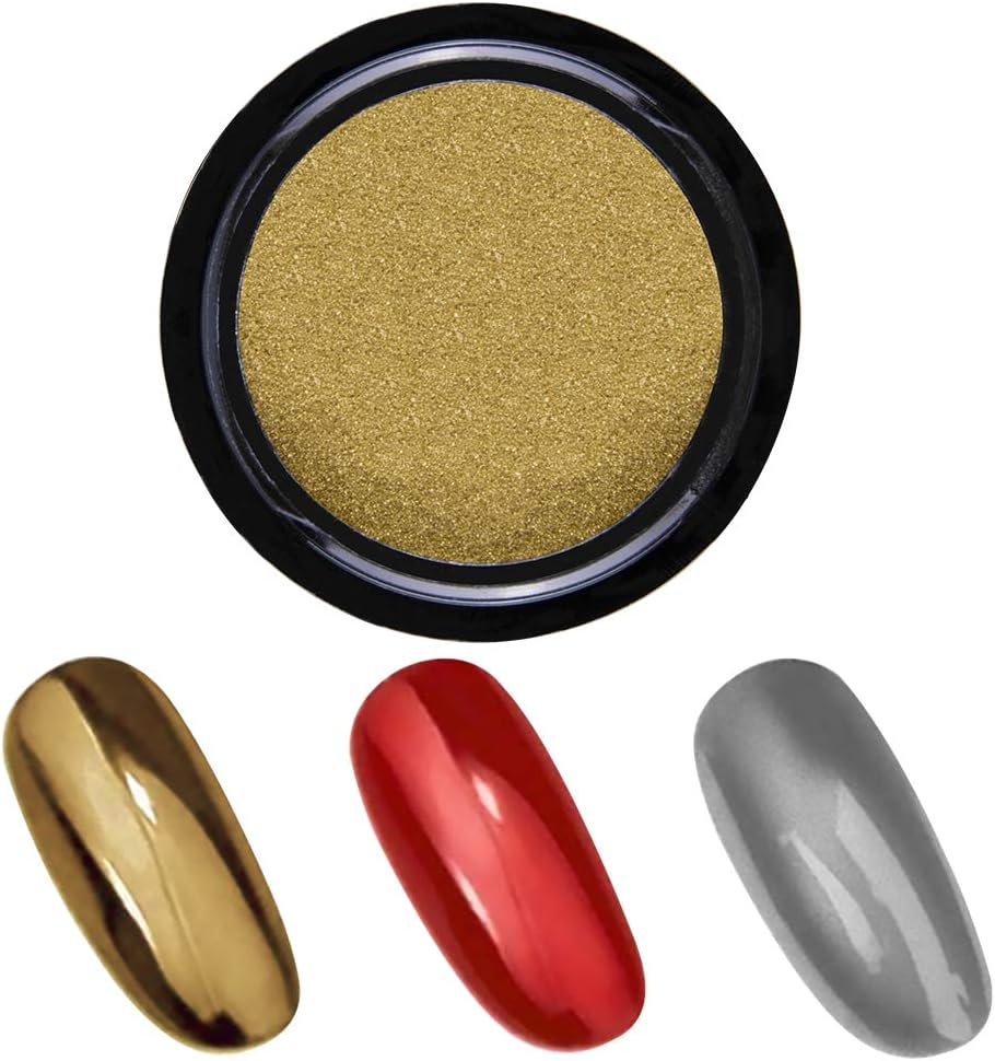 Duufin 22 Boxes Chrome Pigment Metallic Nail Powder Mirror Nail Powder with Eyeshadow Brush for Nails Nail Art, 1G/Boxes image number 2