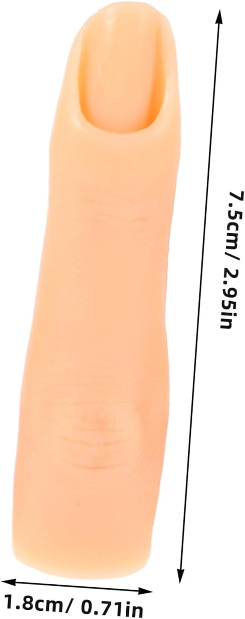 Healeved Silicone Nail Practice Finger Model Flexible Joints 1 Piece Dark Color for Nail Art Training and Display - Light Brown image number 6