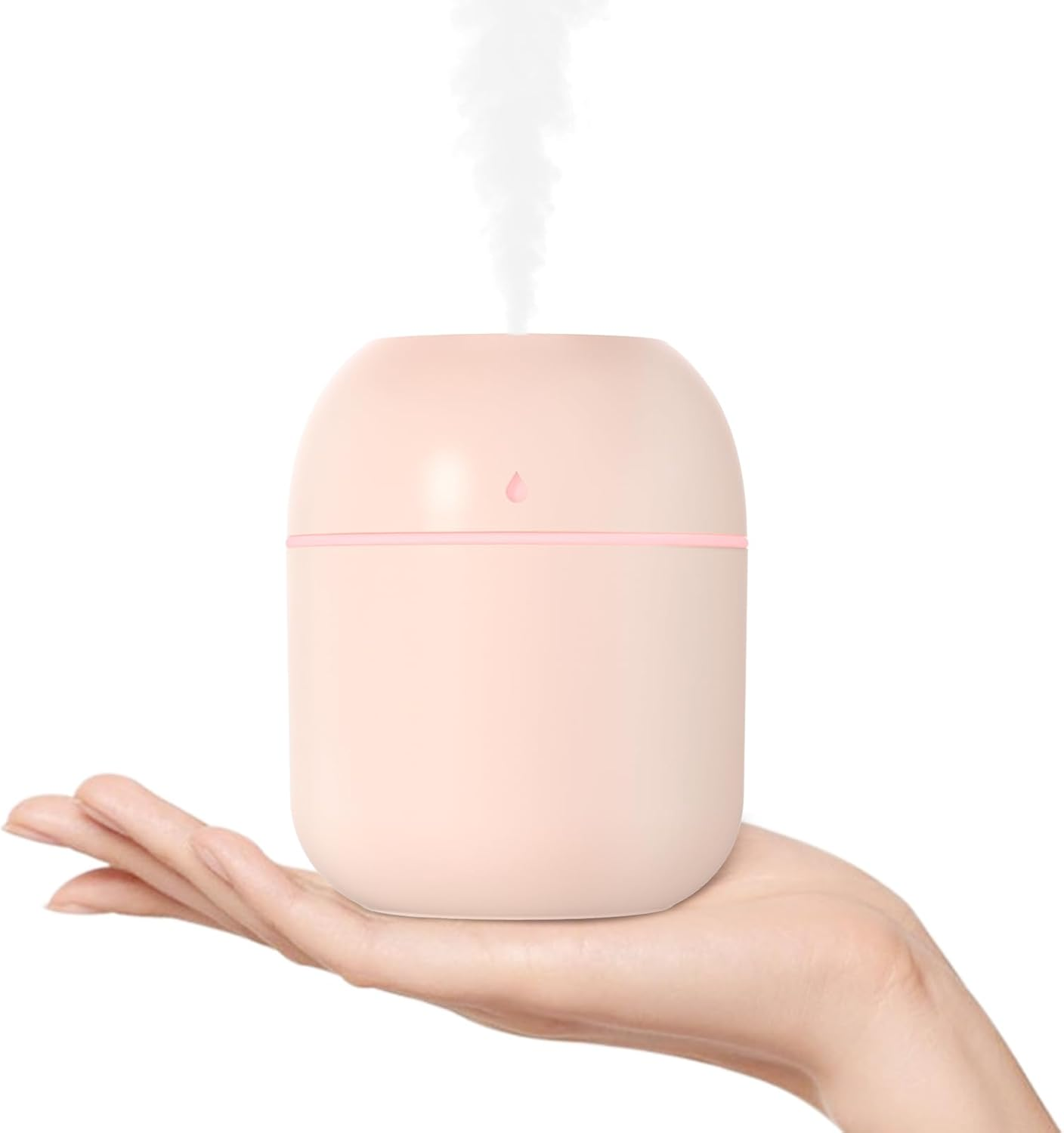 Portable Small Humidifier, USB Personal Desktop Humidifier for Car, Office Room, Bedroom, Auto Shut-Off, 2 Mist Modes, Super Quiet(220Ml, White)