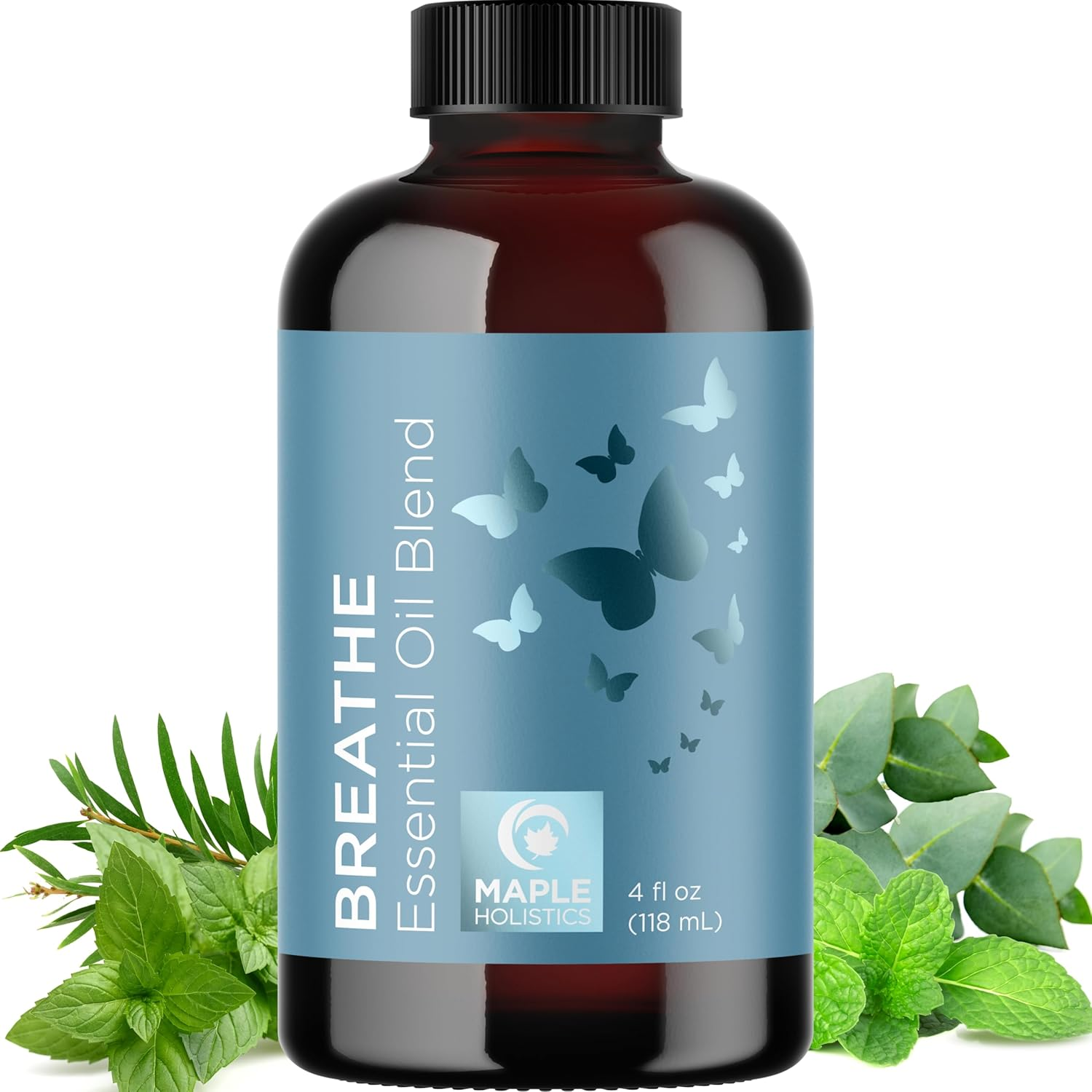 Breathe Blend Essential Oil for Diffuser - Invigorating Breathe Essential Oil Blend with Eucalyptus Peppermint Tea Tree and Mint Essential Oils for Diffusers for Home and Shower Aromatherapy 4Oz image number 2