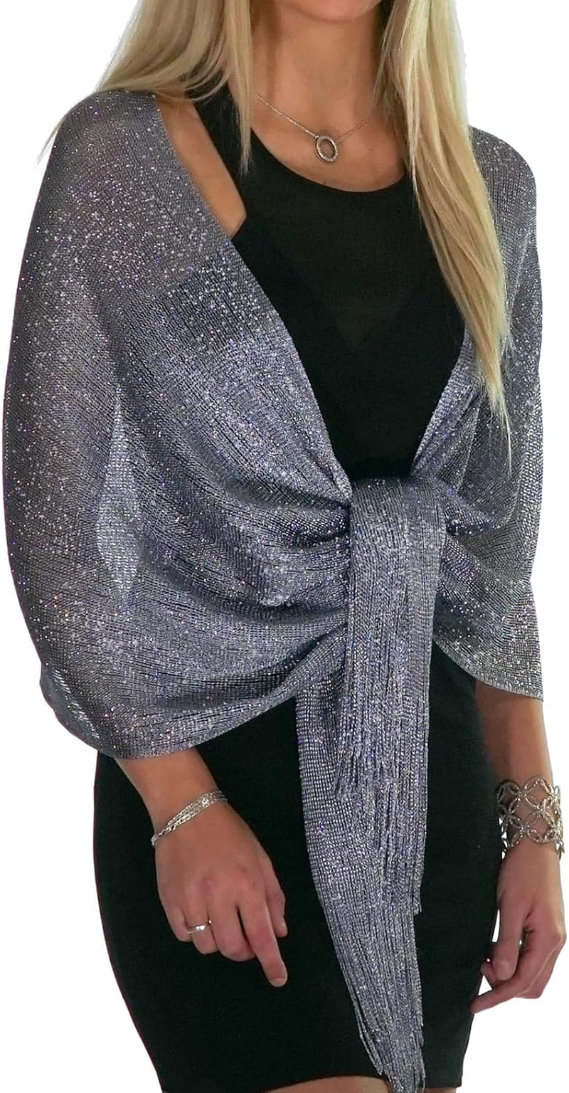 Shineglitz Shawls and Wraps for Evening Dresses, Womens Shawls and Wraps, Dressy Shawls and Wraps for Evening Wear image number 4