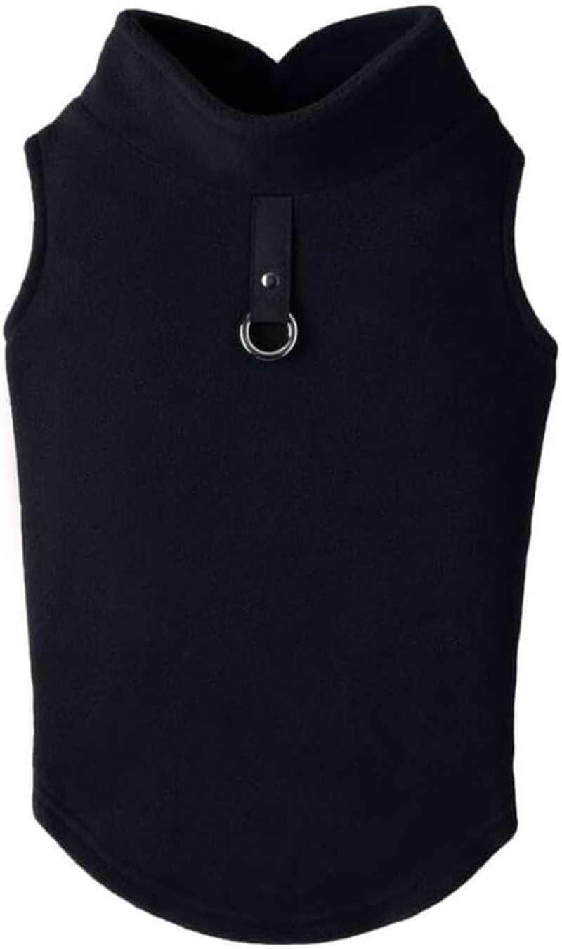 Gooby - Fleece Vest, Small Dog Pullover Fleece Jacket with Leash Ring, Fuchsia, X-Large