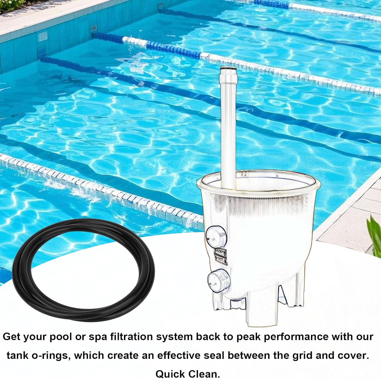 BOXOB 39010200 Pool Filter Tank O-Ring Replacement for Pentair CCP520/420/320 FNSP24/36/48/60 FNS plus Quadd.E60/80/100 Filters & Fiberglass Reinforced Polypropylene Tank Filters image number 2