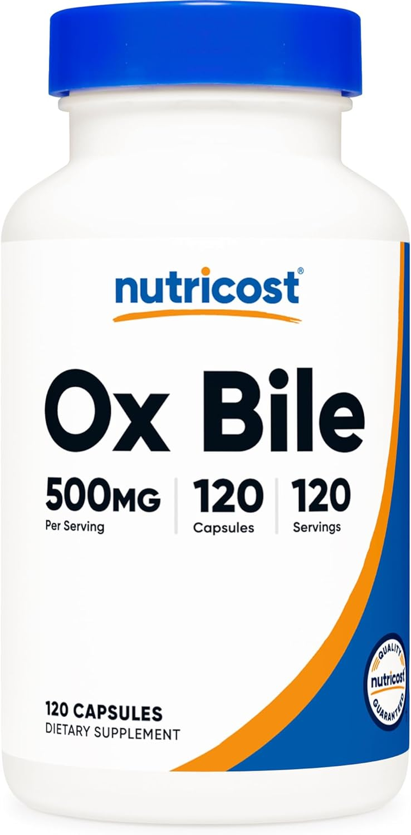 Nutricost Ox Bile Capsules 500Mg per Serving (120 Veggie Capsules) - Gluten Free & Non-Gmo