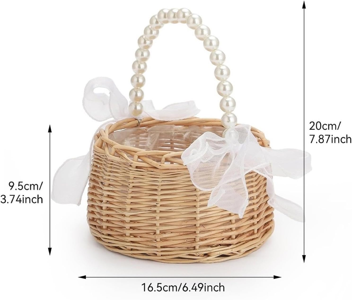 Elegant Flower Girl Basket for Wedding Ceremony image number 6