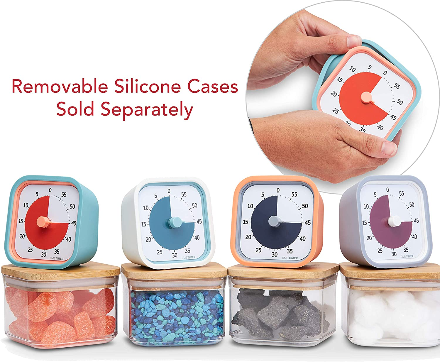 Time Timer Home MOD - 60 Minute Kids Visual Timer Home Edition - for Homeschool Supplies Study Tool, Timer for Kids Desk, Office Desk and Meetings with Silent Operation (Dreamsicle Orange) image number 4