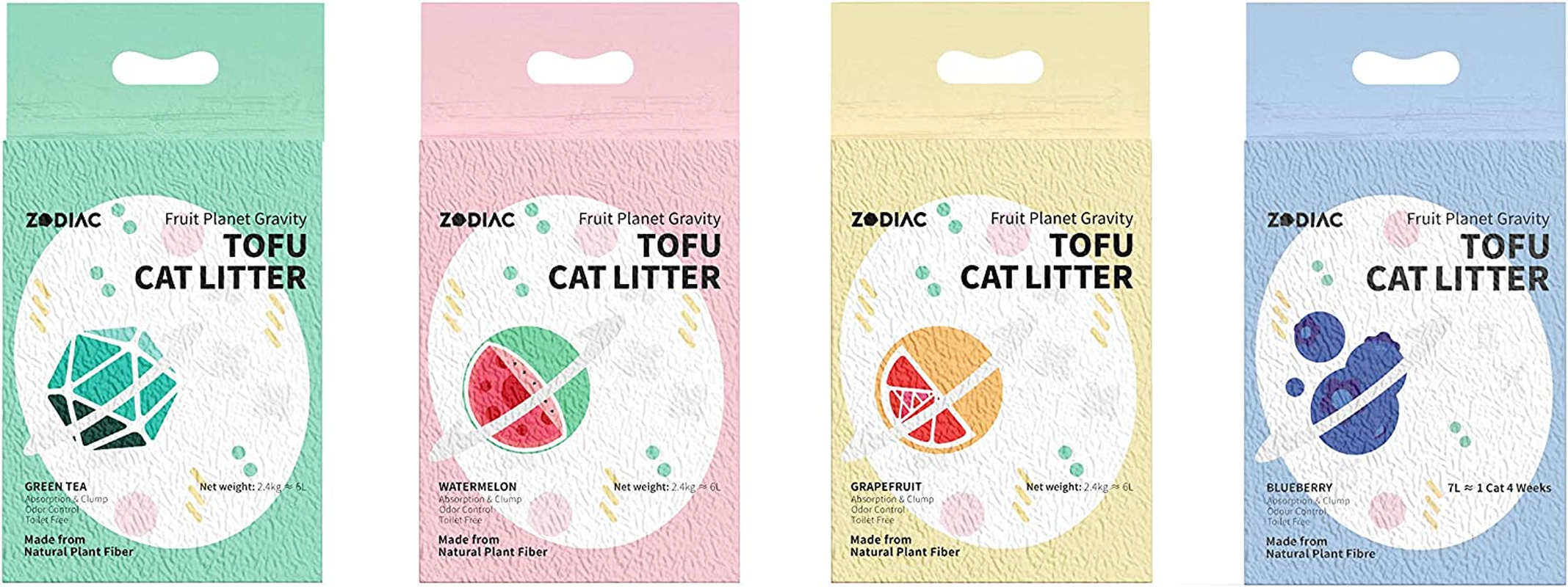 Zodiac ZL2434 Fruity Tofu Cat Litter, 7 Liter (Pack of 2)