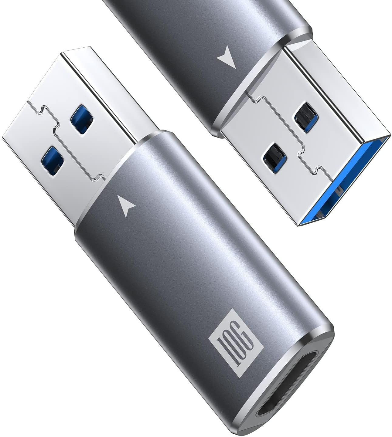 [10Gbps] USB C Female to Male Adapter, USB 3.1 a to C Adapter Superspeed Data Sync Compatible with Iphone 16 15 plus Pro Max,Type-C Earphone, Laptop, Charger, Quest Link-2 Pack image number 1