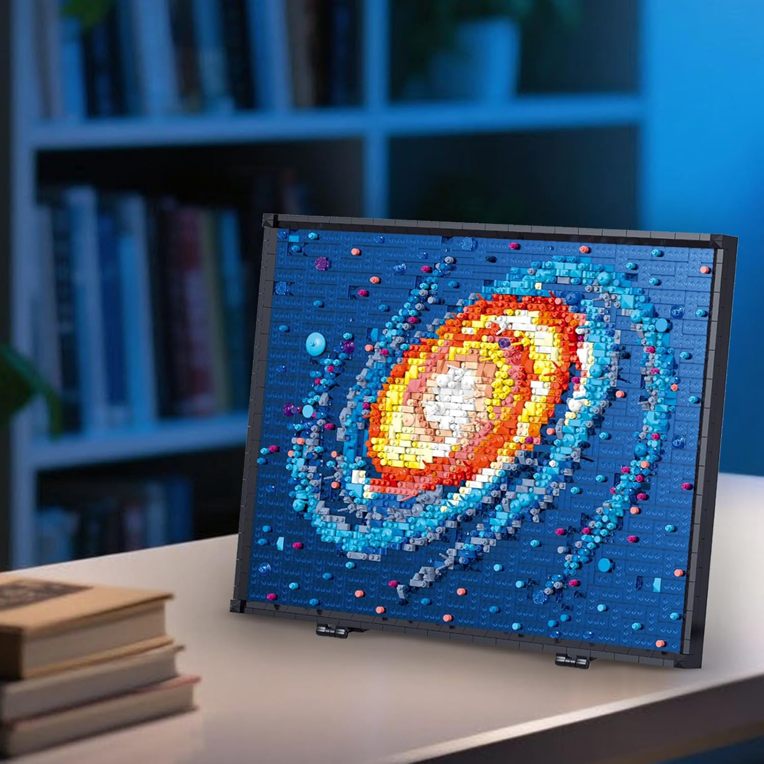 The Milky Way Galaxy Photo Frame Building Block, Mini Bricks Space Deocr DIY Kits, Wall Art Home Office Decor, Astronomy Collection, Gifts for Adult Kids Ages 8+(2438PCS)