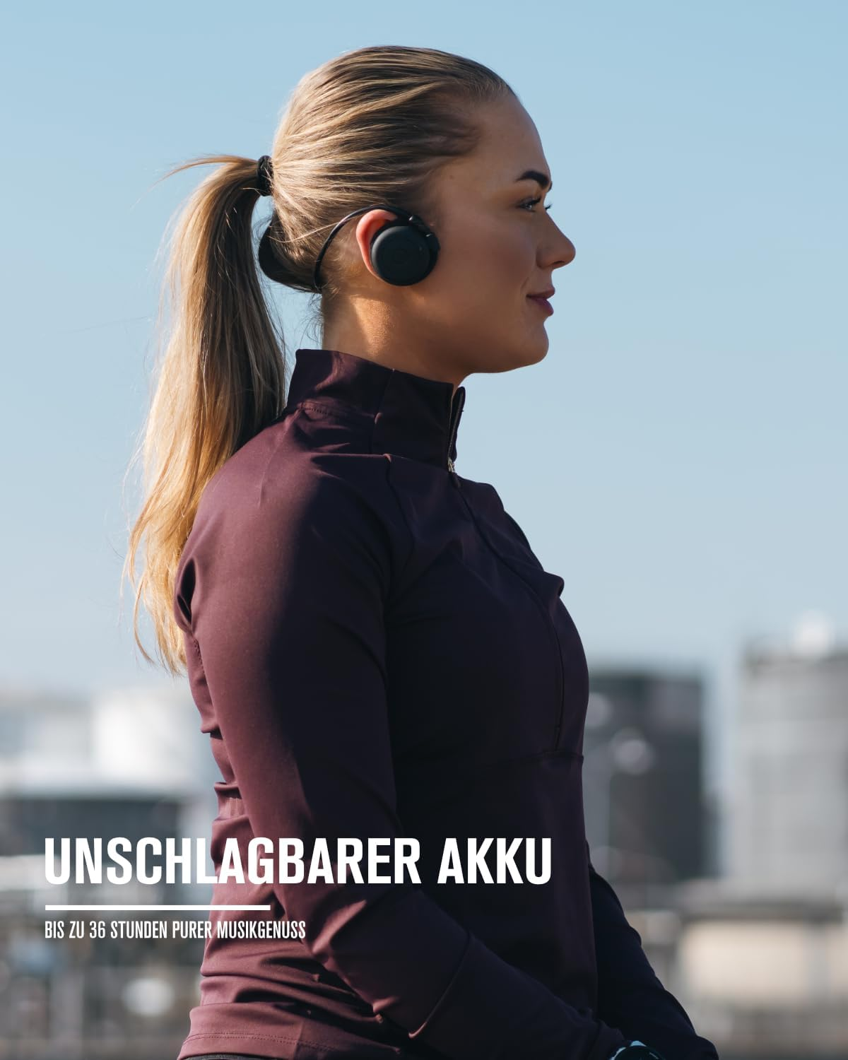 MIIEGO AL4 Freedom Mini Bluetooth Headphones - Short Neckband & Secure Fit - Wireless & Waterproof - Clear Sound & Long Battery - Black image number 2