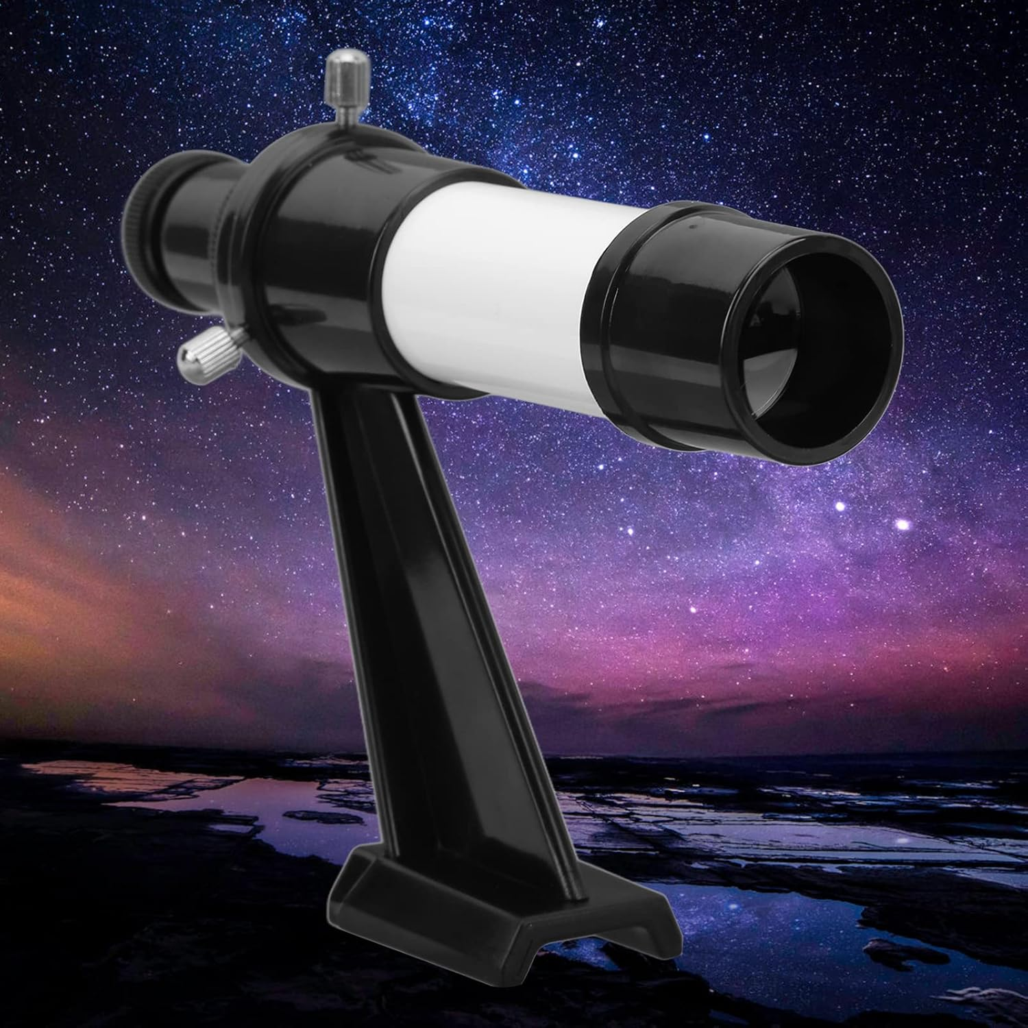 Dpofirs 5X Angled Finder Scope, 5X24 with Base Stand for Astronomy Telescope, Beginner, All Ages, Experienced Astronomers, Traveling Stargazers image number 3