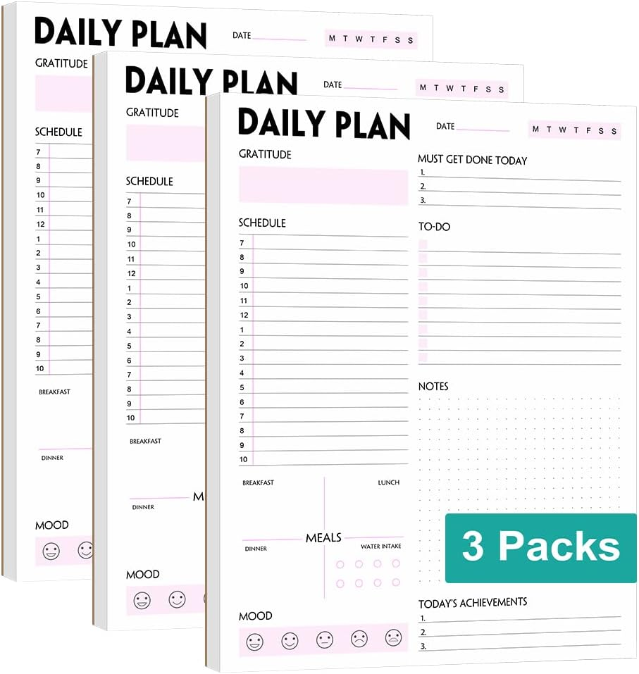 Nokingo to Do List Notepad - 5.5"X8.2", 50 Sheets, to Do Notebook with Check List Organizing, Tear Off, Simple Script, College Ruled to Do Planner for Daily Task