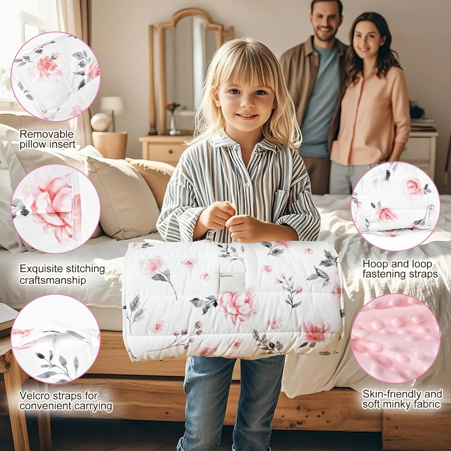 David'S Kids Minky Dot Nap Mat image number 2