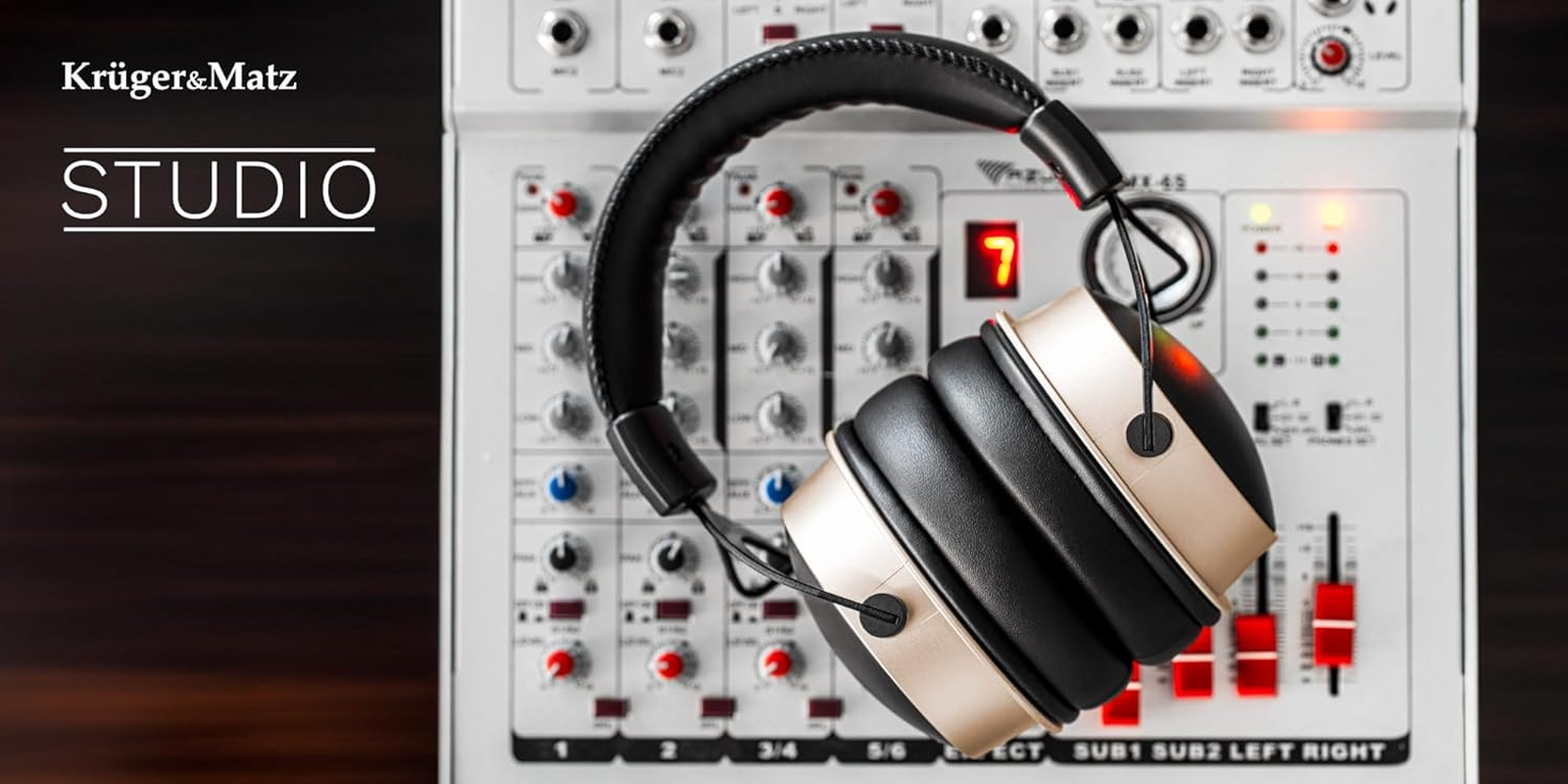 Kr&uuml;ger&Matz Studio Model KM0887 Earpieces with Soft Sponge Inputs Jack 3.5 Mm Jack 6.3 Mm image number 1