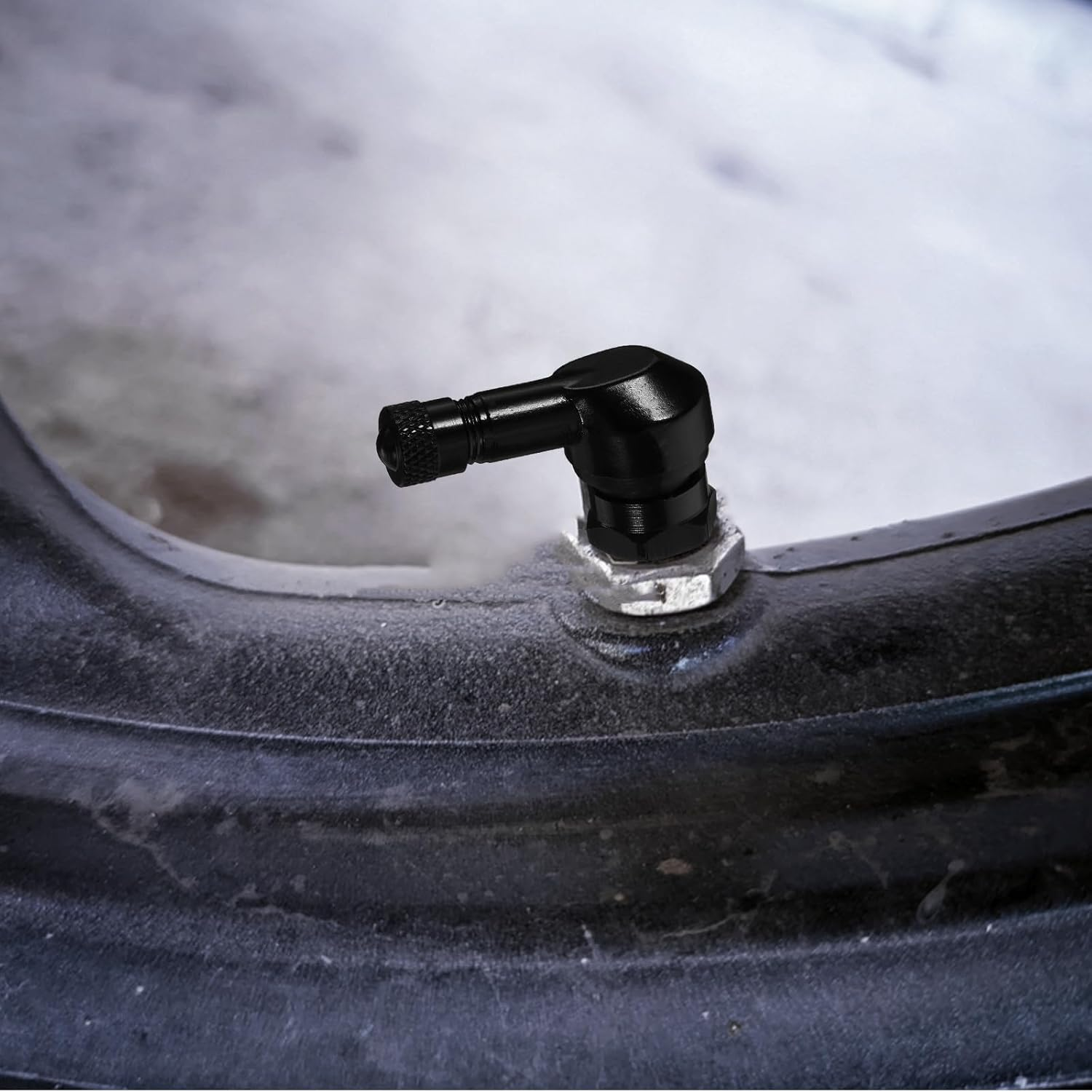 Hohopeti 2Pcs Angle Tire Valve Stem Caps Motorbike Valve Covers Dirt and Water Resistant Replacement Tyre Accessories for Motorcycles