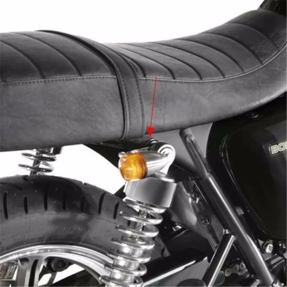 Yehveh 4 Pack Motorcycle Rear Turn Signal Mounting Bracket Lamp Light Relocation Support Mount Holder Stand for Harley Racer Bobber Fork Shock Turnsignals Indicator Aftermarket LED Z/I Type image number 4