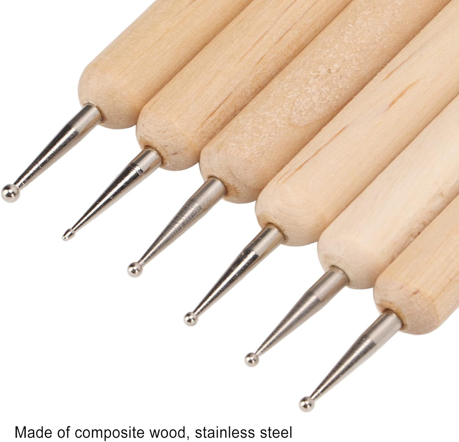 Embossing Stylus Set, 6 Pcs Double End Tracing Dotting Stylus for DIY Leather Craft Lovers Professionals Modeling Tools Sculpture Supplies image number 3