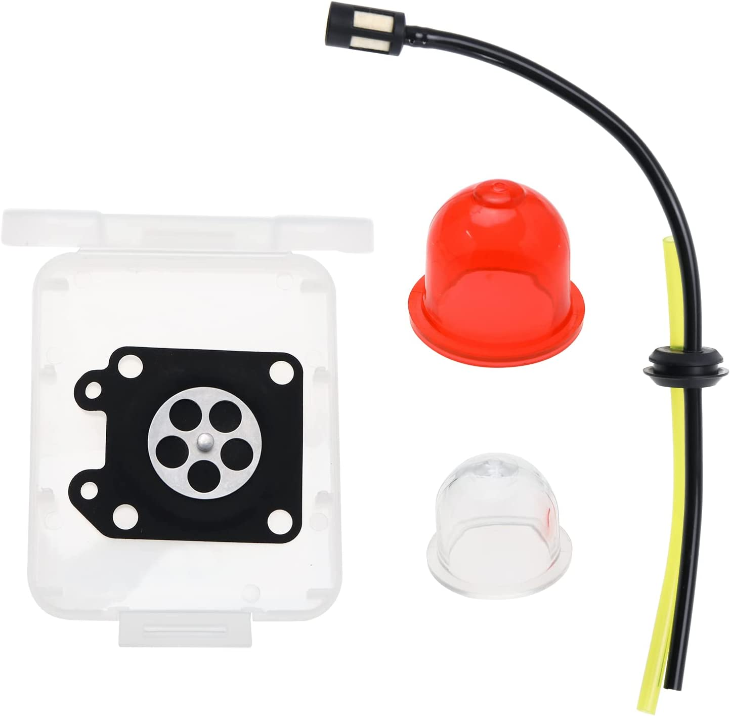 Set of 5 Fuel Lines Assembly Primer Bulb Filter Diaphragm Kit for Most Lawn Mower Brush Cutters Lawn Mower Replacement Parts image number 5