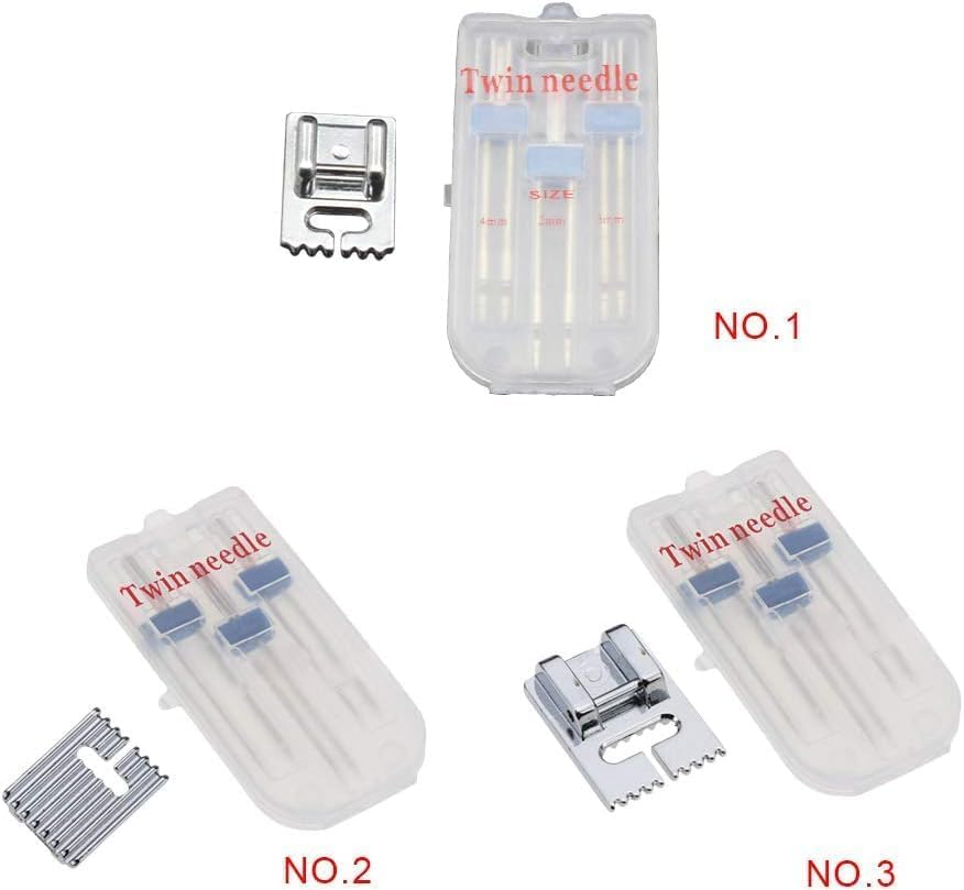 1 Set Twin Brother Stretch Machine Needle Double Twin Needles Pins Sewing Machine Double Needle for Brother Singer Sewing Machine Domestic Sewing Machine Sewing Machine Needles image number 5