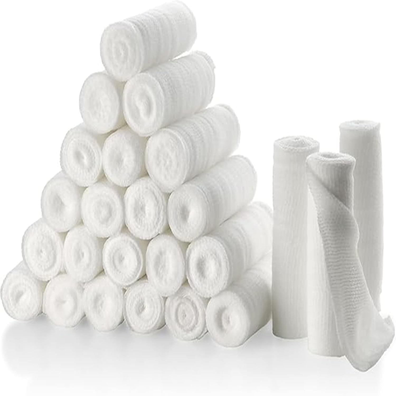 Medical Gauze Bandage Rolls, Soft Conforming Stretch, 10 Pack Stretch Gauze Wrapfor First Aid Wound Careroll,Sterile Medical Grade Gauze Bandage,5Cm X 4.5M