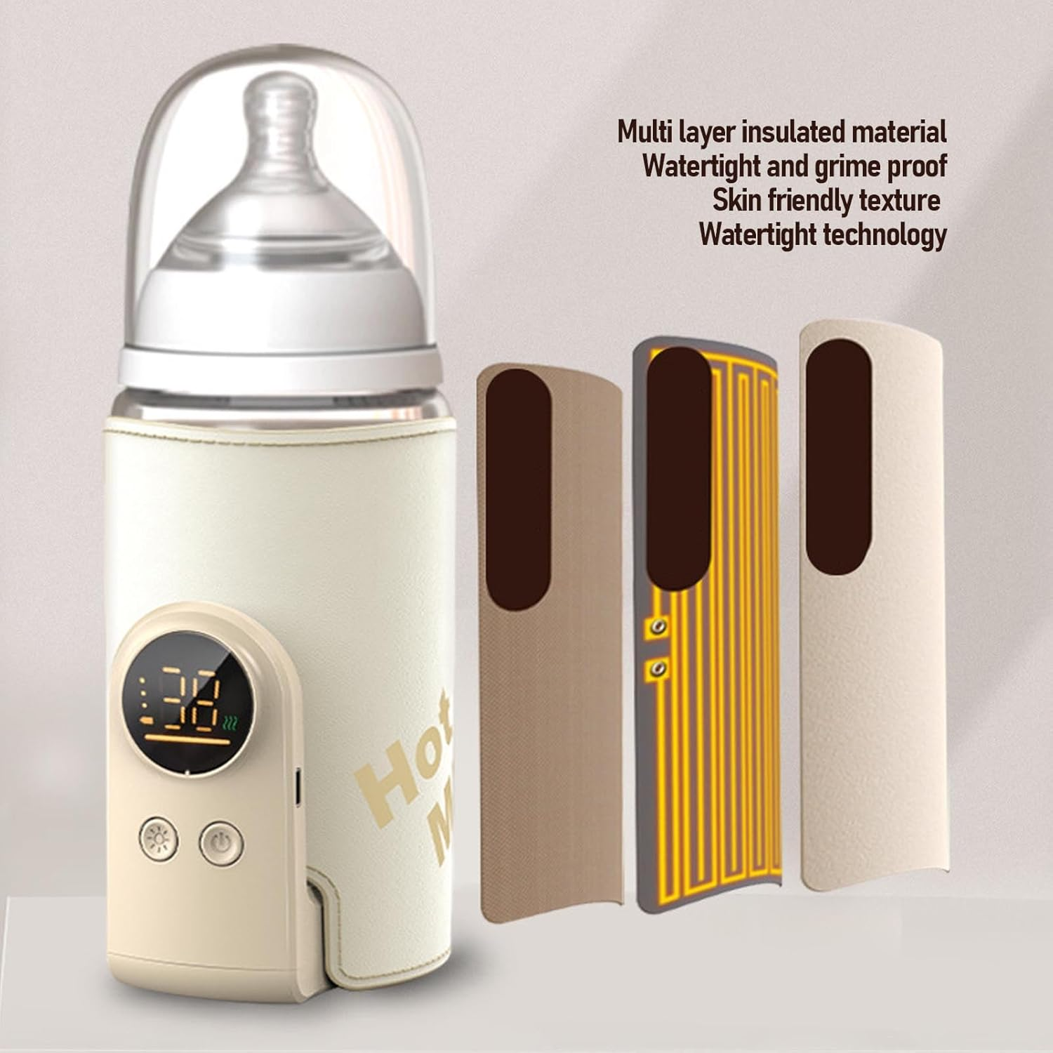 Consistent Baby Bottle Warmer, No Overheat, Temp Control, with Night Light, Milk Warmer for All Bottles (10000Mah) image number 5