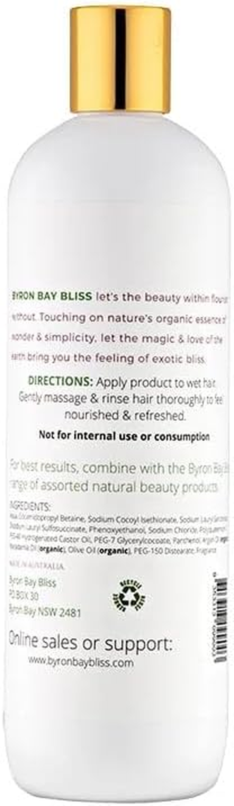 Byron Bay Organic Pomegranate Shampoo 500Ml | Premium Australian Made Hair Care with Natural Oils | Deep Hydration & Shine | Sulfate-Free Vegan Shampoo for Dry, Damaged & Color Treated Hair image number 2