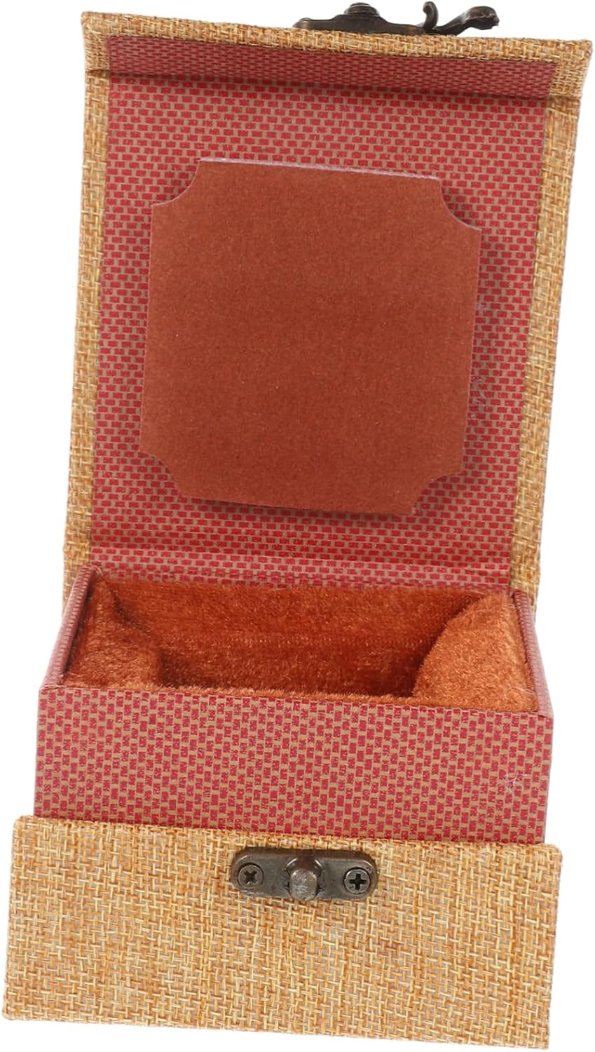 ARTIBETTER Vintage Brocade Box for Ink Paste Calligraphy Stamp Keepsakes Unique Storage for Jewelry and Trinkets Present for Friends and Art Lovers image number 2