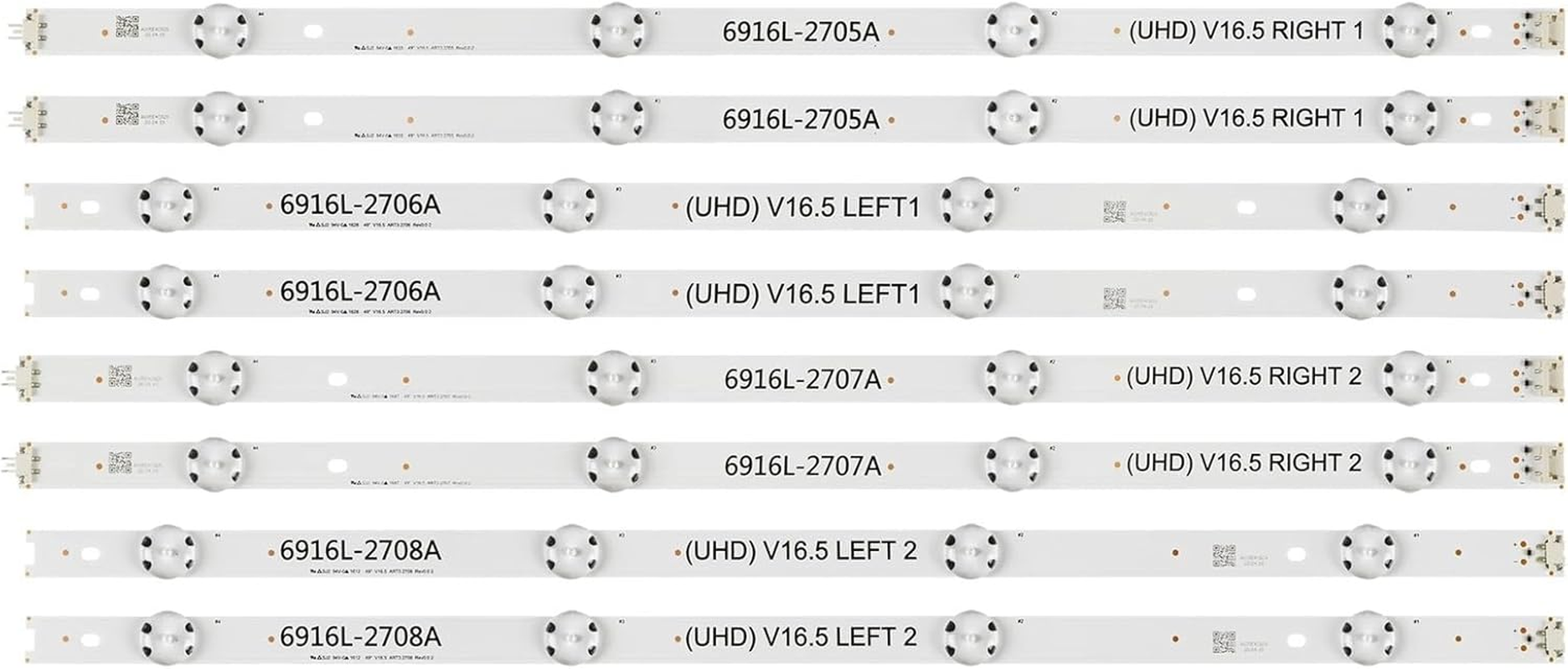CHROX LED Backlight Strip Fit for 49" TV 49" V16.5 49UH6109-ZB 49UH610A-UJ 49UH610T-DJ 49UH610T-TB 49UH610V-ZB 49UH6110-SF 49LJ58300W image number 1