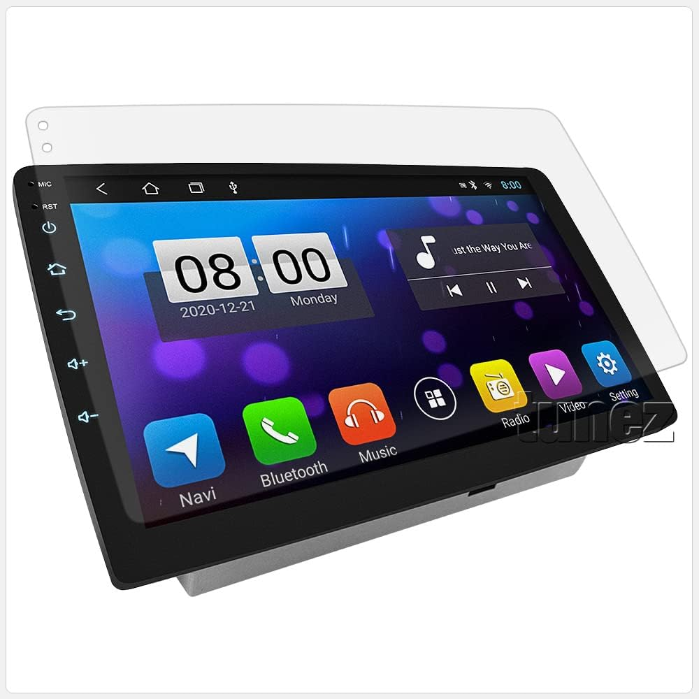 TUNEZ&reg; Tempered Glass Screen Protector Compatible with Universal Car Audio Head Unit Radio Player Clear Protection (10-Inch Head Unit) image number 3