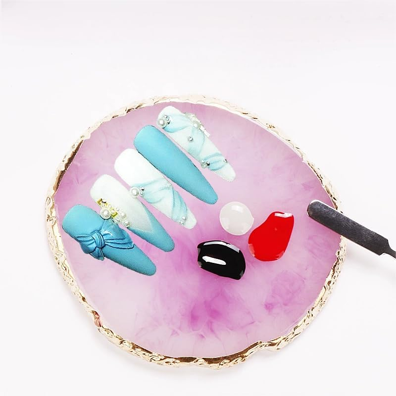 Resin Nail Art Palette, Mixing Palette for Manicure and Makeup, 2 Pieces image number 5