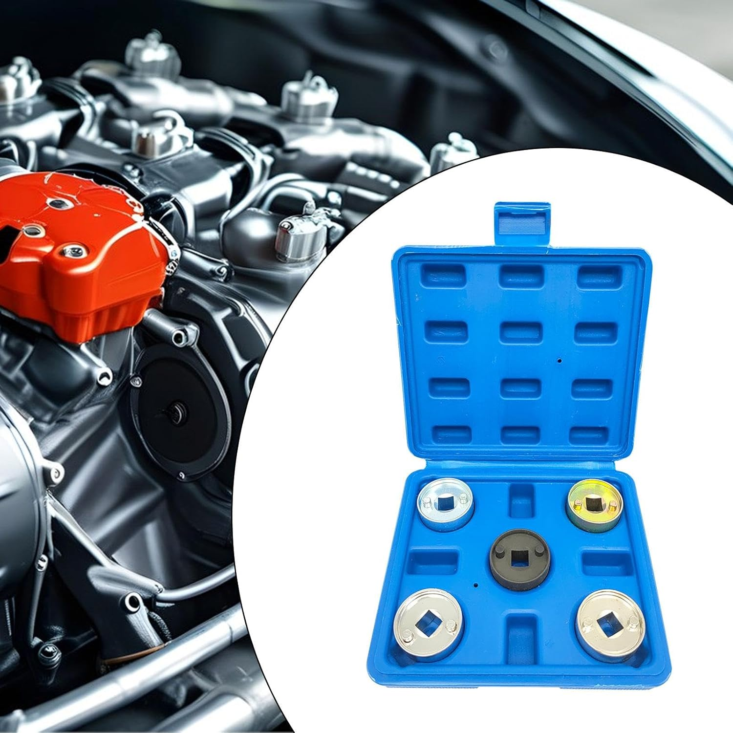 Mqetly 5X Central Valve Camshaft Adjustment Tool 4102B Vehicles with Carrying Case Spare T10352 Timing Tools Kit for Passat image number 2