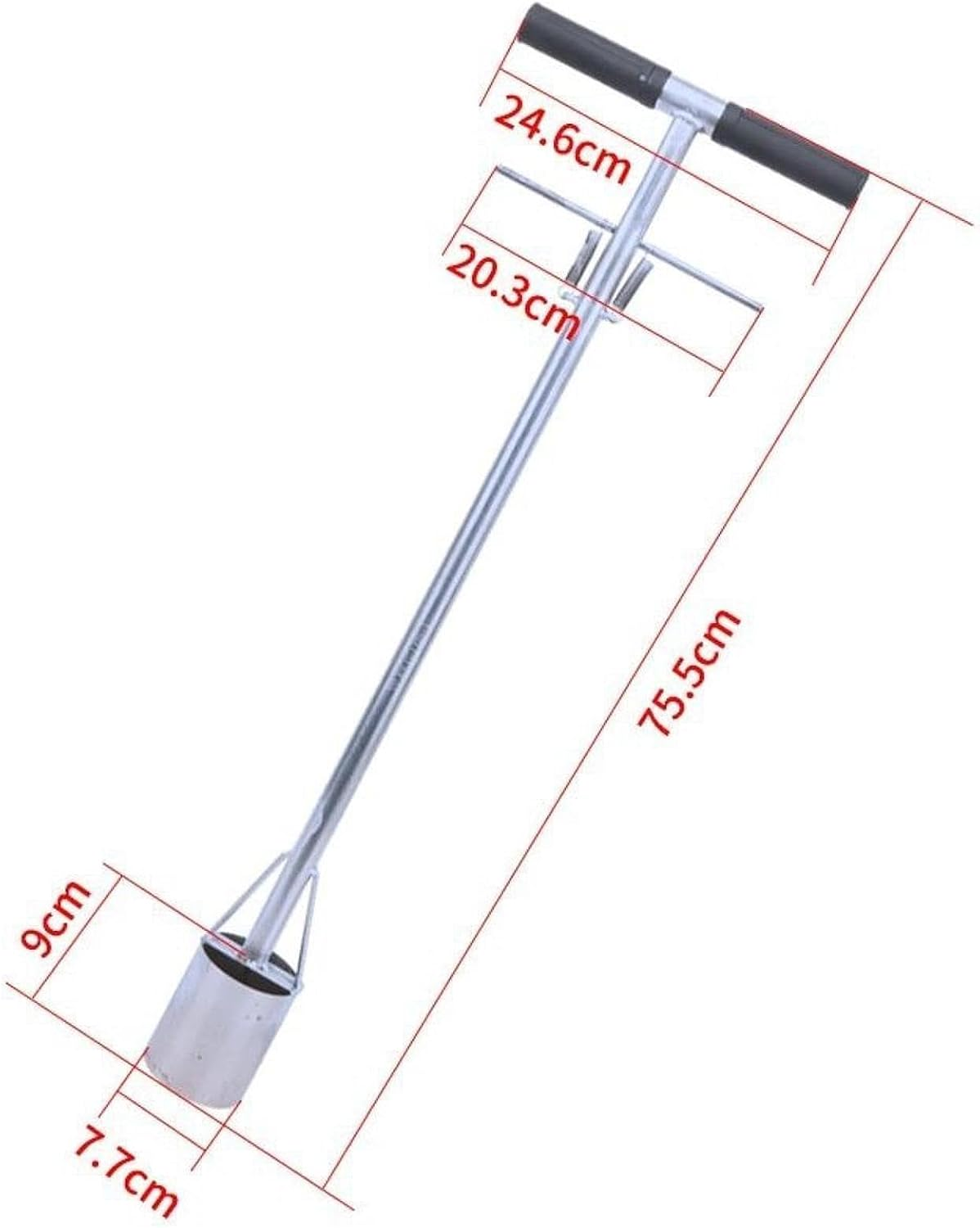 Qianly Manual Transplanter for Lawn Plug, Bulb Planting and Soil Sampling Tool, 9Cm Diameter