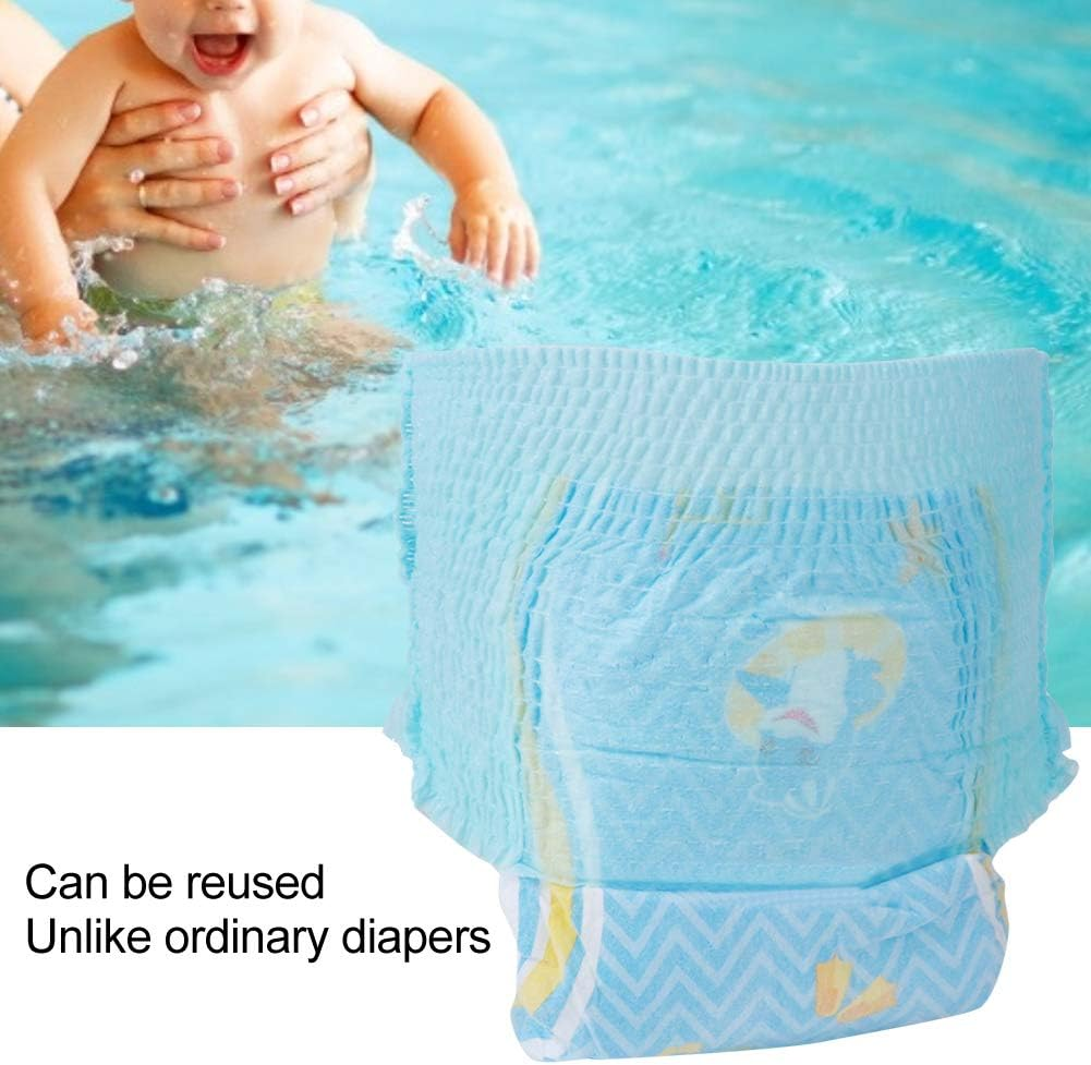 Viagasafamido 3Pcs Reusable Swim Diapers Infant Baby Swim Diapers Washable Snap Pool Swimming Diaper for Boys and Girls (XL 12-16Kg)