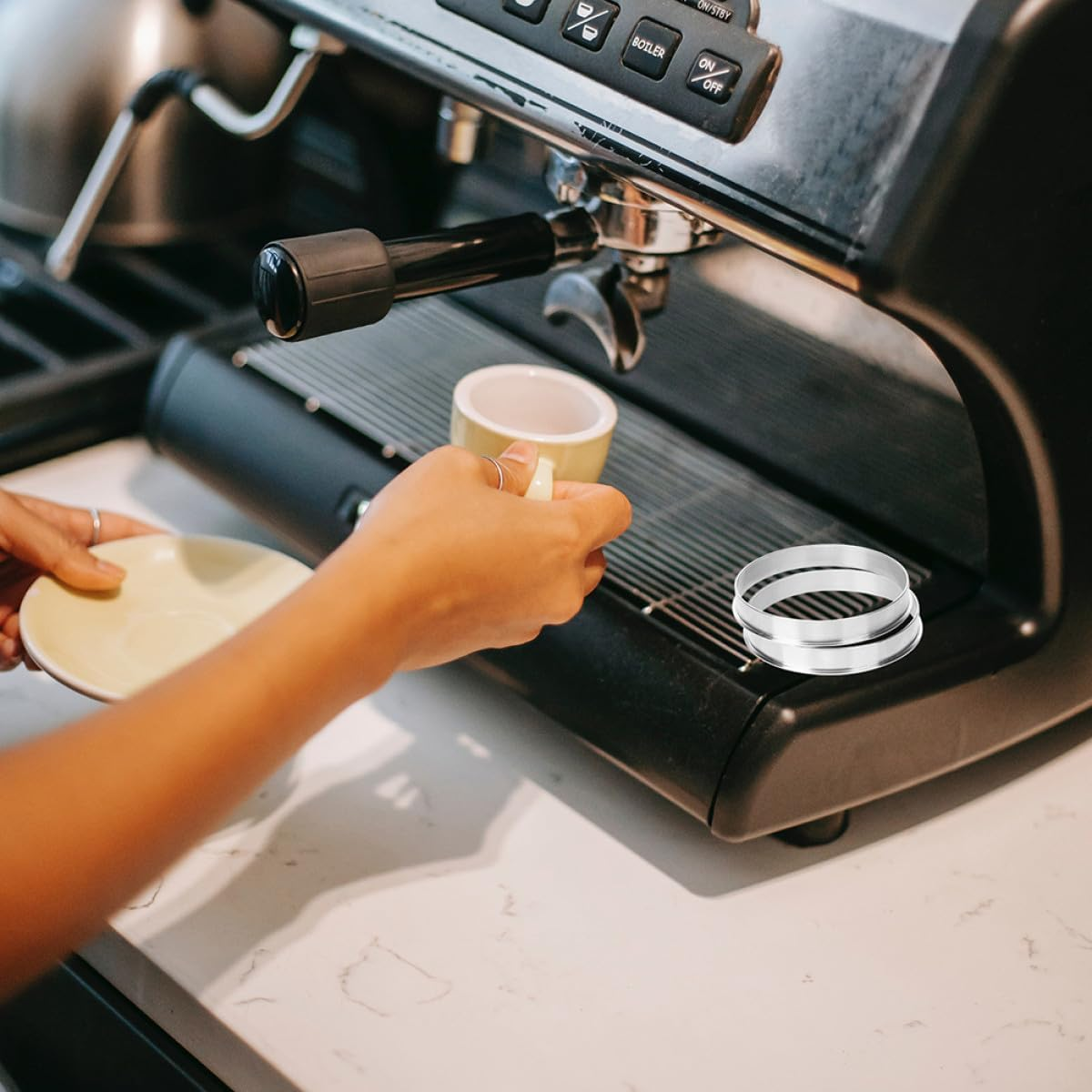 BATHVEVE Automatic Aluminum Cup Sealer Ring for Electric Cup Sealing Machine Milk Tea and Coffee Shop Accessory Easy to Install and Remove Precise for Firm Seal Suitable for Home Use image number 3