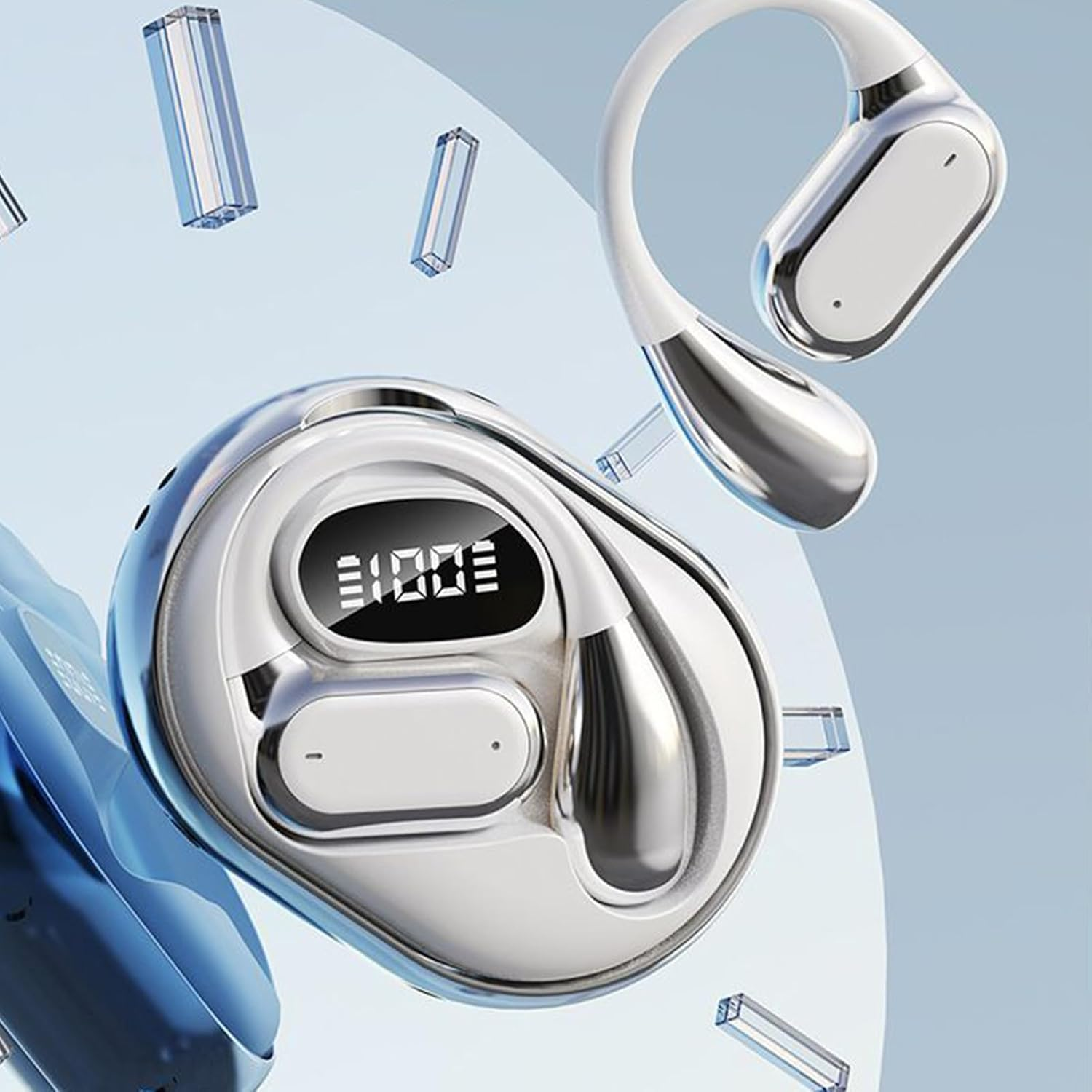 Translation Headphones | Noise Reduction Stereo Sound | AI Translation Earbuds Real Time Translator | for Office Home Business School Learning Sports Gym Outdoor Men Women image number 2