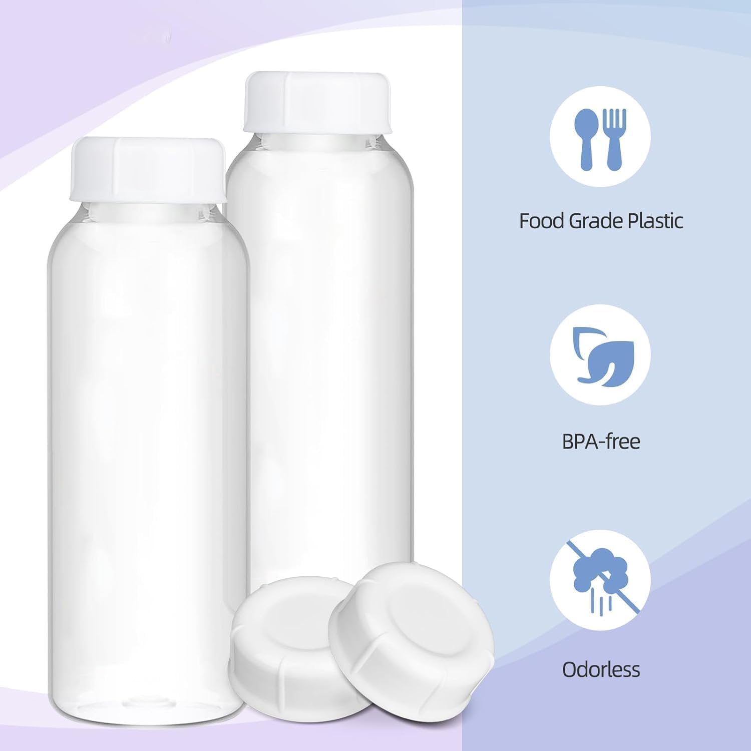 Narrow Milk Bottle Caps, 10Pcs White, Leak Proof Design, Round, PP Material, Suitable for Wide Neck Bottles and Milk Bottles image number 4