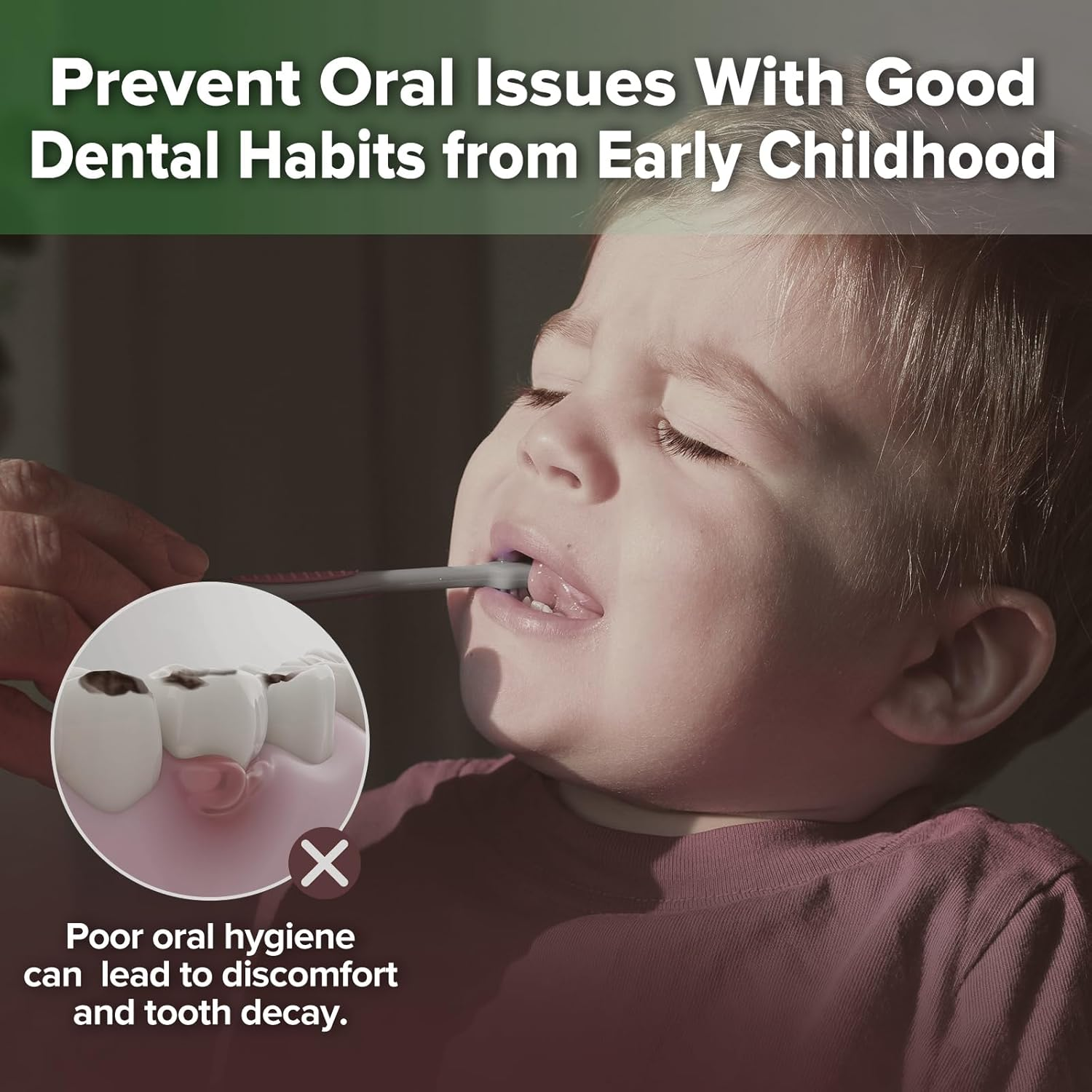 Haakaa Silicone Teether Brush Finger Brush Toothbrush, 0-36 Months - Infant Oral Care Set (Blush) image number 4