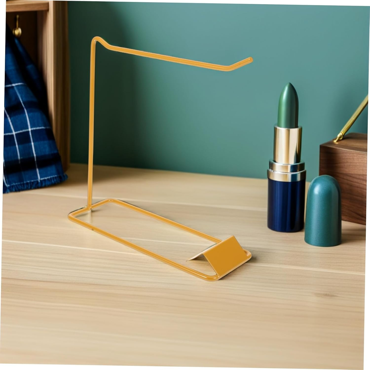 WOFASHPURET 3Pcs Nail Polish Sample Stick Display Stand Gold Metal Nail Color Chart Holder Slot Based Organizer for Gel Polish and Manicure Practice