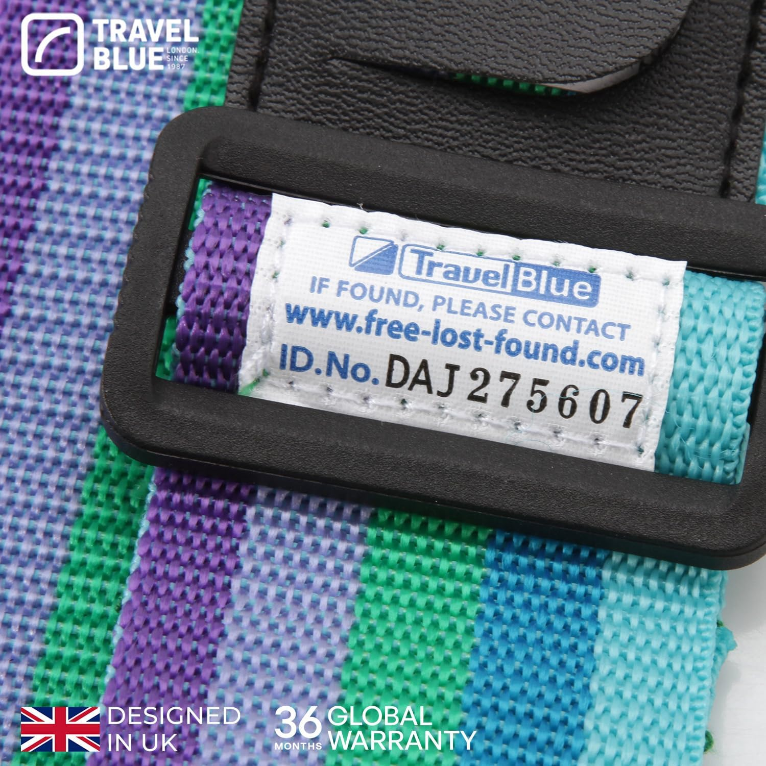 Travel Blue Luggage Straps &ndash; Adjustable Suitcase Straps in Multiple Sizes and Colours (Purple, 3-Dial (200Cm)) image number 4