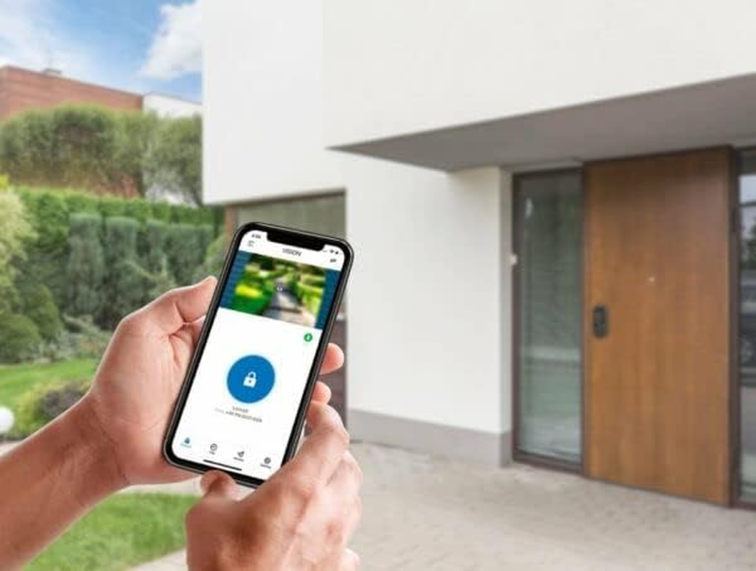 Lockly Smart Lock. Wifi Video Smart Lock, Keyless Entry Fingerprint Access. Vision Elite Deadbolt Digital Front Door Lock Matte Black image number 2